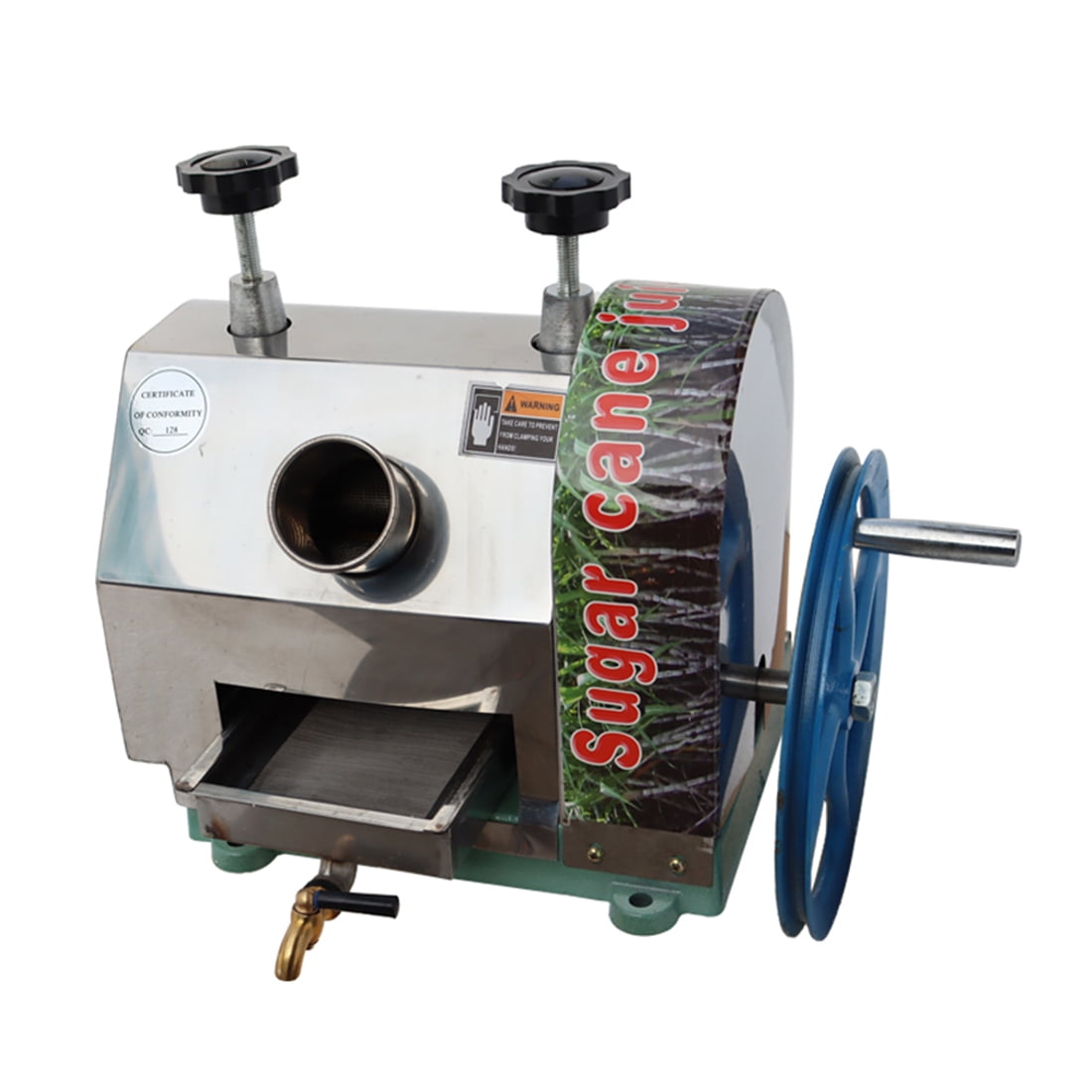 INTBUYING Manual Sugarcane Press Juice Machine Juice Extractor with 2 Knives