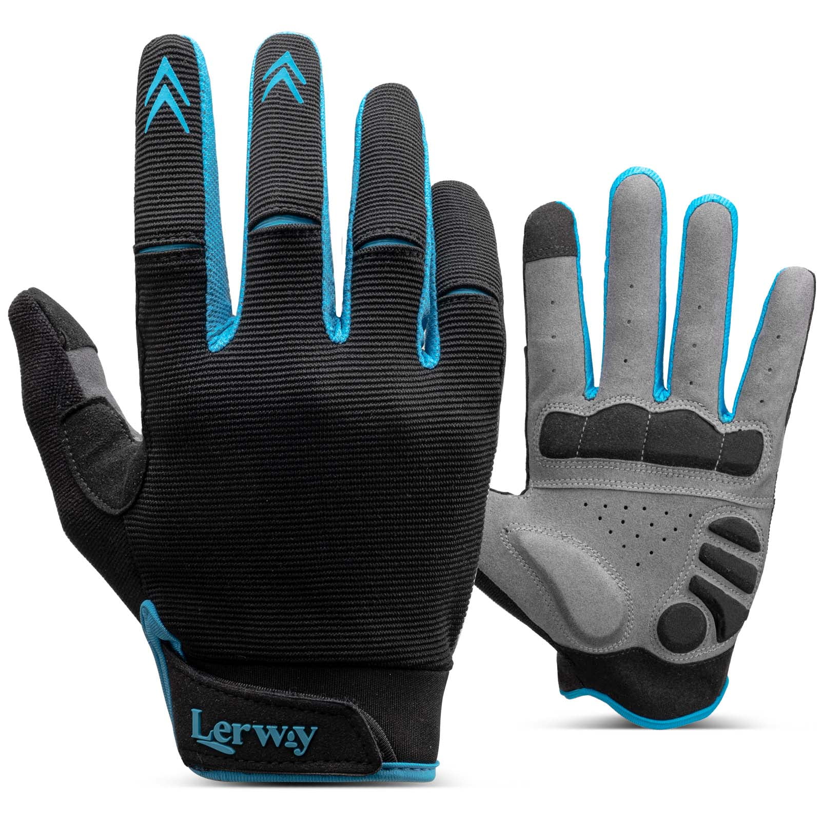 LERWAY Cycling Gloves Bike Mittens Breathable Hole Touchscreen Compatibility M/L 