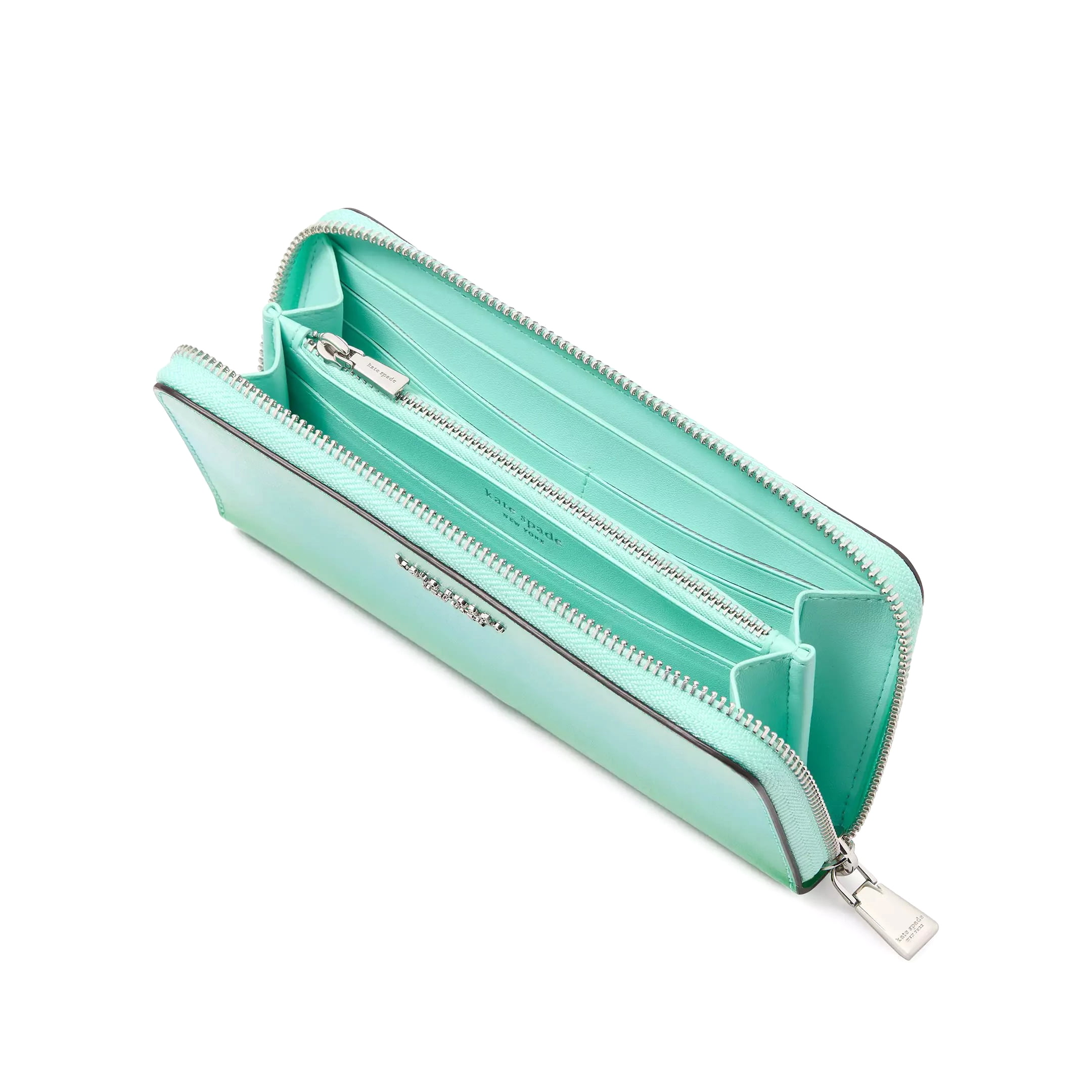 Kate Spade New York Women's Morgan Ombre Zip Around Continental Wallet (Mint)