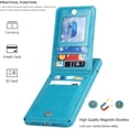 thumbnail image 2 of iPhone 13 Pro Max Wallet Case with RFID Blocking Card Holder,PU Leather Magnetic Buttons Portrait Stand Flip Wrist Strap Shockproof Case for iPhone 13 Pro Max 6.7 Inch,Mandala Blue, 2 of 7