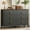 Black, variant on TROPOW Fluted 5 Drawers Dresser for Bedroom, Modern Chest of Drawers with Metal Handle, Wooden Dresser Organizer for Bedroom, Living Room, Hallway, Entryway
