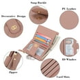thumbnail image 5 of GAEKEAO Small Wallet for Women Slim Bifold Leather Credit Card Holder Wallets Zipper Pocket Coin Purse with ID Window, 5 of 7