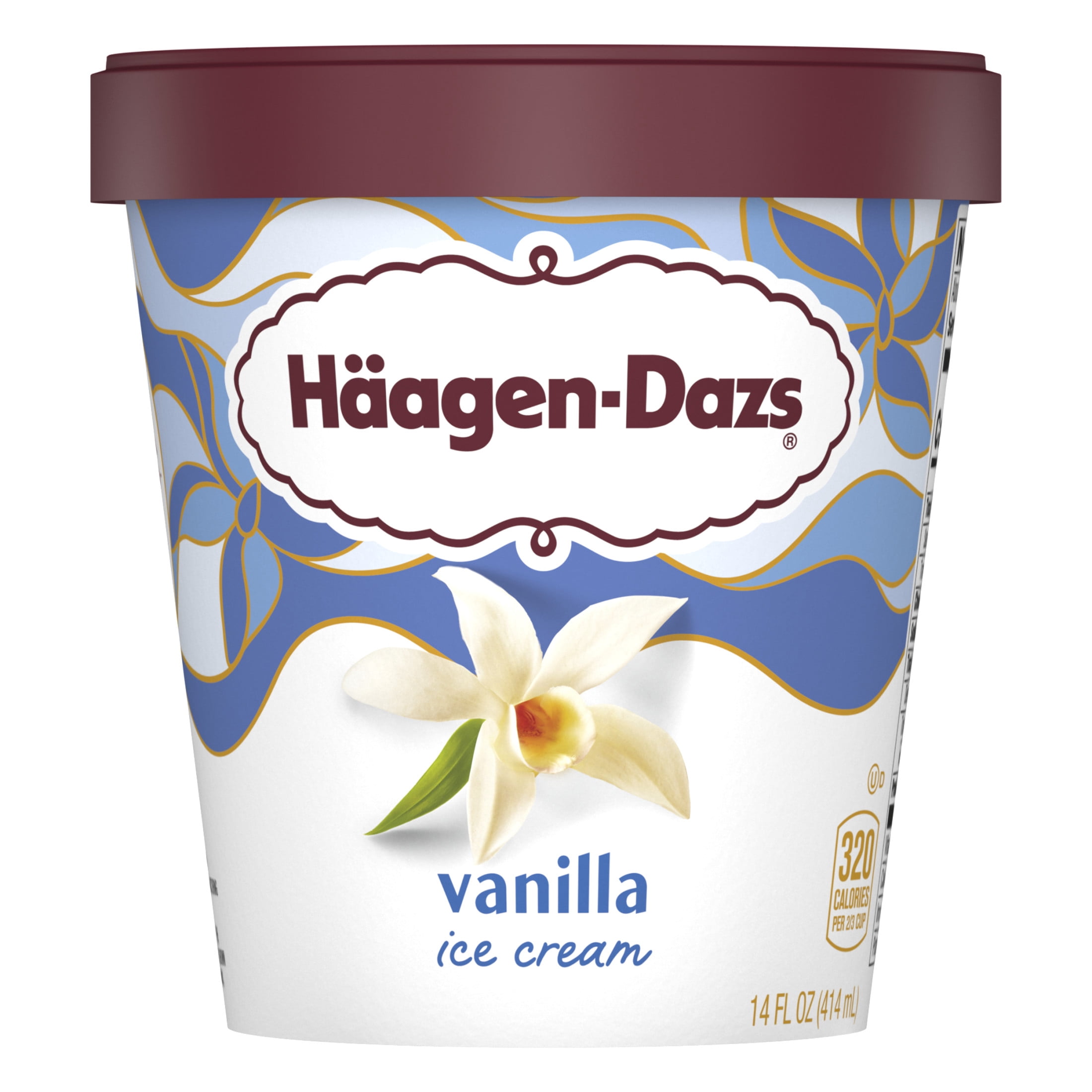 Haagen Dazs Vanilla Ice Cream, Gluten Free, Kosher, 14 oz