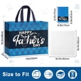thumbnail image 6 of Fathers Day Gift Bag with Tissue Paper,2 Pack Large Father's Day Bag Bulk,Reusable Gift Bag with Handles -Father's Day Gifts for Dad,Grandpa,New Dad,,Grandfather Fathers,Uncle (Black,Blue), 6 of 7