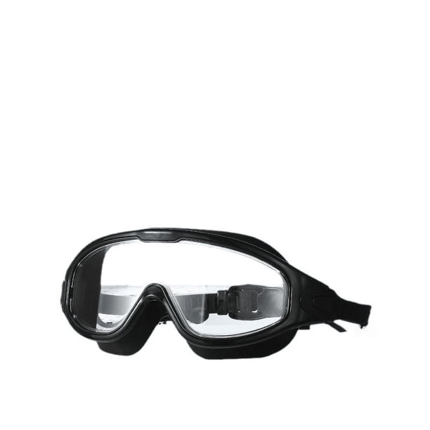 Gafas de natación para adultos, hombres y mujeres, HD, impermeables, antivaho, galvanizadas, gafas de natación planas, marco grande, gafas de natación, juego de gorro de natación