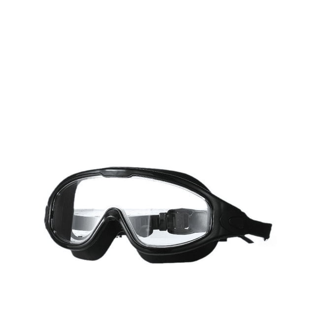 Gafas de natación para adultos, hombres y mujeres, HD, impermeables, antivaho, galvanizadas, gafas de natación planas, marco grande, gafas de natación, juego de gorro de natación