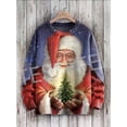 thumbnail image 5 of Suéter de punto feo de Navidad con diseño de setas y Papá Noel, estilo retro de dibujos animados, de manga larga, con estampado 3D, para otoño e invierno, estilo informal de Harajuku 10, 5 of 5