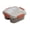 Brown, variant on 1200ml 3-Compartment Square Lunch Box, Leakproof Microwave Safe Bento Box, Reusable Food Storage Container for Office, Picnic, Travel