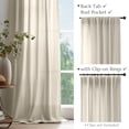 thumbnail image 4 of Cortinas Jinchan, mezcla de lino, 229 cm de largo, para sala de estar, avena, 4 of 6