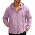 thumbnail image 2 of zejinsd Sun Protection Shirts for Men Thin Breathable Sports Sunscreen Coat Solid Color Long Sleeve Jacket Loose Quick Dry Hooded Tops, 2 of 9