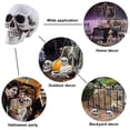 thumbnail image 3 of Buateil Life Size Human Skull Model Halloween Decor Skeleton Skull Realistic Human Adult Skull Head Bone Model Graveyard Outdoor Decor, 3 of 7