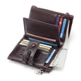 thumbnail image 6 of FALAN MULE Genuine Leather Wallet for Men Large Capacity Men Wallets RFID Blocking ID Window Card Case with Zip Coin Pocket, 6 of 7