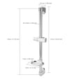 thumbnail image 5 of Soporte de Cabezal de Ducha de Acero Inoxidable Para Cabezales de Ducha de Mano, 1 * Barra deslizante de Ducha + 1 * Jabonera + 1 * Soporte Tipo Prensa + 2 * Tornillo + 4 * Tapón de Rosca Amonsee No, 5 of 5