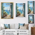 thumbnail image 4 of Designart "View through Ocean Windows on a Sailing Boat I" Coastal Framed Wall Art - Coastal Green Coastal Windows Living Room Framed Canvas Art, 4 of 6