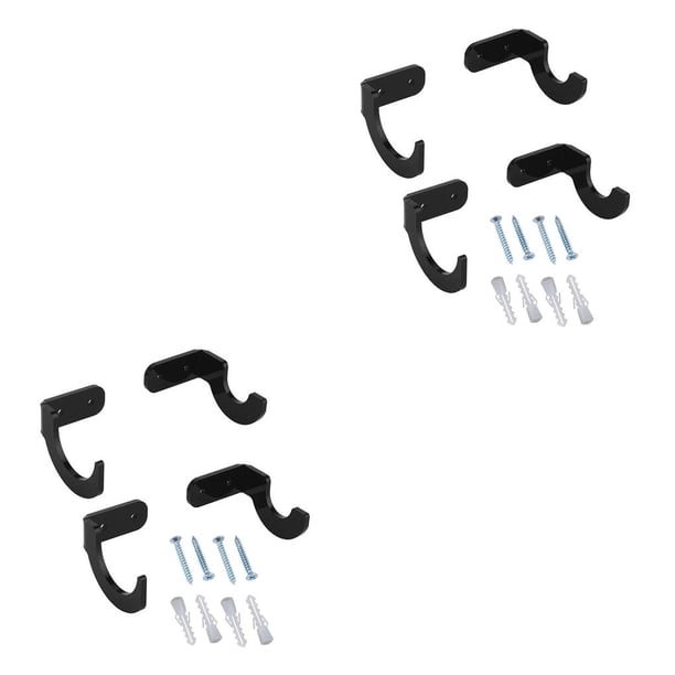 Matsuzay 2 pares de soporte acrílico para bate de béisbol, estante de almacenamiento Horizontal, colgador para el hogar, sala de estar, Negro 2Conjunto