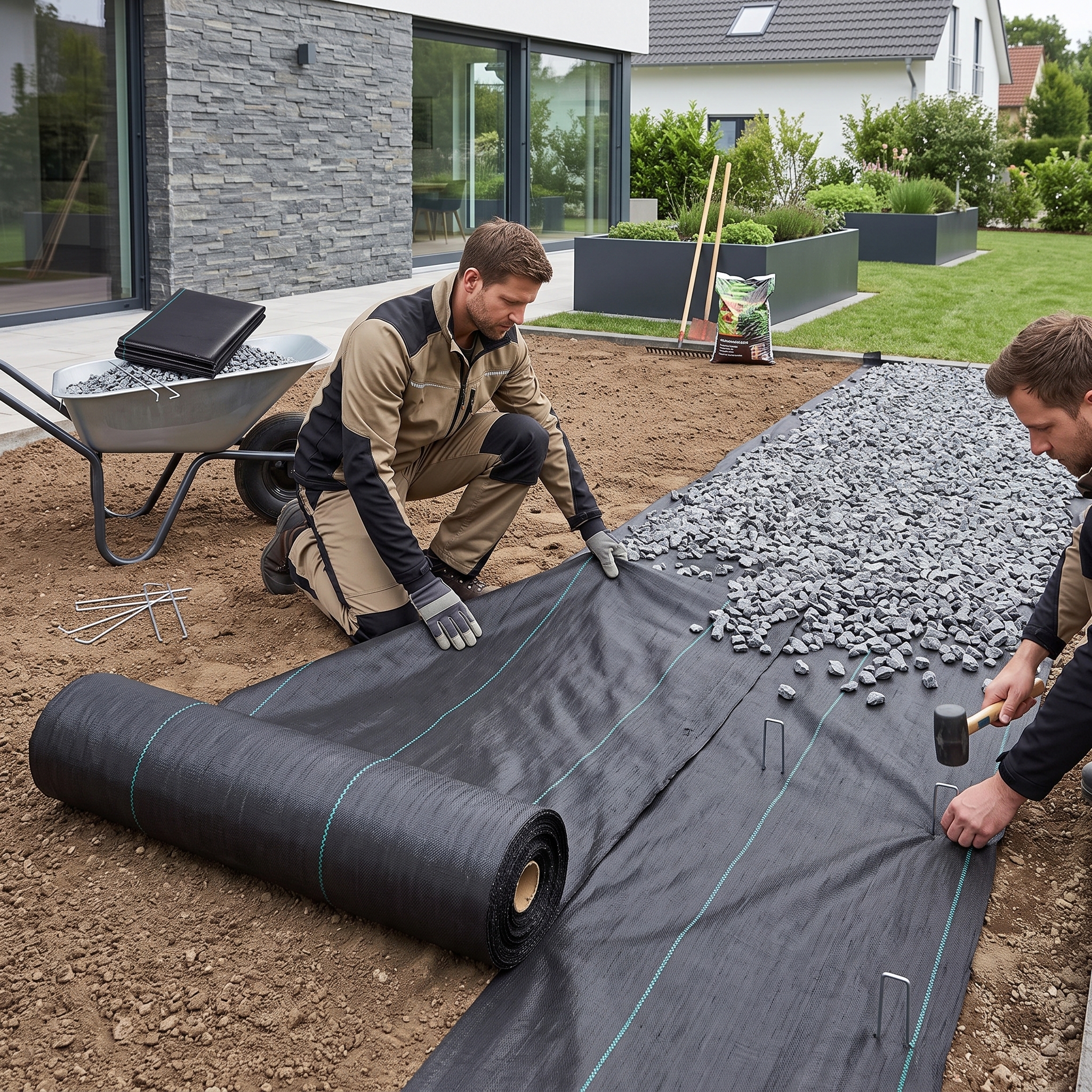 Woven Weed Barrier Landscape Fabric Durable Long-Lasting for Garden Flower Beds Vegetable Gardens