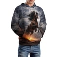thumbnail image 3 of LAOLIUSN Novelty Horse Print Hoodie Animal 3D Pattern Sweatshirt Hooded Pullover with Pocket S-4XL, 3 of 7
