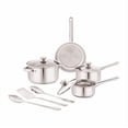 thumbnail image 5 of Mainstays Stainless Steel 10Pc Cookware Set with Lids and Kitchen Utensils, 5 of 21