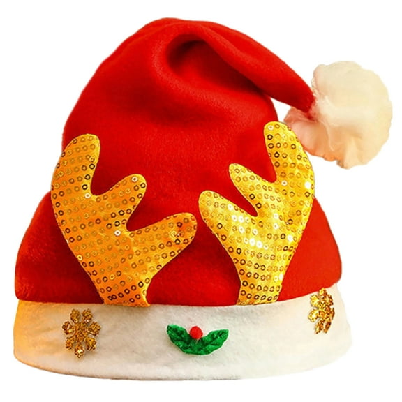 Nonwoven Santa Hat Lovely Reindeer Christmas Caps Festival Props Home Decorations