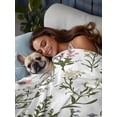 thumbnail image 3 of Spring Summer Floral Twim XL Size Flat Sheet, Wrinkleproof & Fadeproof Cooling Flat Bed Sheet Only, Farmhouse Botanical Butterflies Breathable Soft Bedding Top Sheets 66 x 102 Inches, 3 of 8