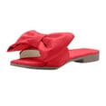 thumbnail image 2 of GERsome Women's Bow Strappy Sandal Flat Sandals Open Toe Slides Slip on Slippers, 2 of 3