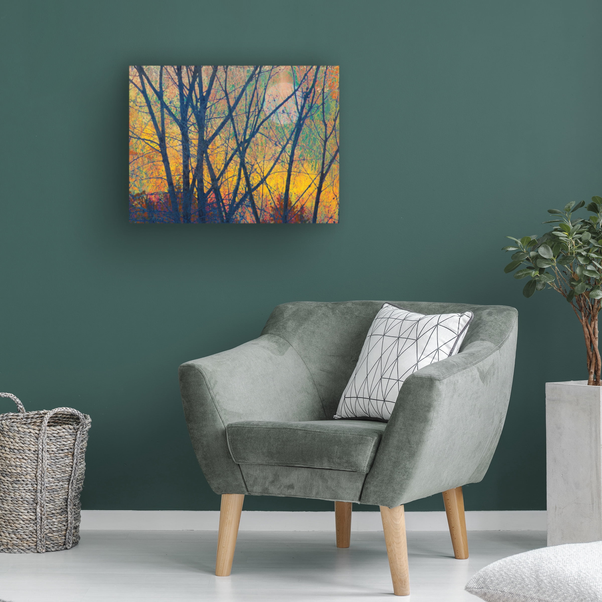Chris Vest 'Meadow Trees I' Canvas Art