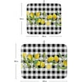 thumbnail image 3 of Summer Lemon Buffalo Plaid Dish Drying Mats for Kitchen Counter,Black White Yellow Microfiber Absorbent Dish Drainer/Rack Mat,Reversible Hangding Quick Drying kitchen Mat,16x18inch Machine Washable, 3 of 6