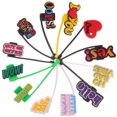 thumbnail image 1 of 12pcs Drinking Straw Caps Cartoon Letter Design Straw Covers Straw End Plug, 1 of 9
