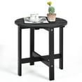 thumbnail image 1 of Patiojoy Table d'Appoint Rond d'Extérieur de 18 Pouces Table Basse en Bois Convenant au Jardin, au Patio, au Balcon Noir, 1 of 5