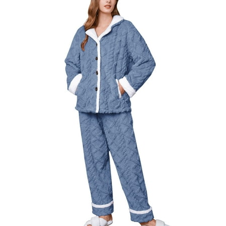 

Pajamas for Women Women s Hooded Waffle Bathrobe Couples Bathrobe Men And Women Can Wear Autumn And Winter Bathrobes. Pajamas for Girls Family Christmas Pajamas Clearance Blue M