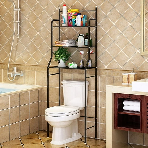 Space-Saving Shelving Unit For Bathroom, Over The Toilet Storage Solution With Modern Design And Durable Alloy Material, Perfect For Maximizing Storage Capacity In Your Bathroom Or Laundry Room