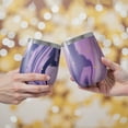thumbnail image 2 of 12oz Insulated Wine Tumbler with Lid & Straw, Stainless Steel Egg Shape Cup, Liquid & Marble Print, 2 of 5