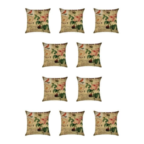 Toystoory Fundas de cojín suaves y duraderas para decoración del hogar elegante kztym001-9 duradero y kztym001-9 10Conjunto