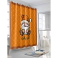 thumbnail image 3 of Fsddascl Christmas Gnomes Shower Curtain Set - 72" x 78" Washable Bathtub Curtain with 12 Hooks, Winter Xmas Snowflakes Textured Orange Waterproof Fabric Stall Shower Curtains for Bathroom/Bathtub, 3 of 6