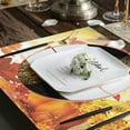 thumbnail image 4 of Sunflower Maple Leaves Pumpkin Autumn Fall Placemats Set of 6 Table Mat, Happy Thanksgiving Day Turkey Give Thanks Table mat Placemat Heat Resistant Stain Washable for Kitchen Decoration 12" x 18", 4 of 8