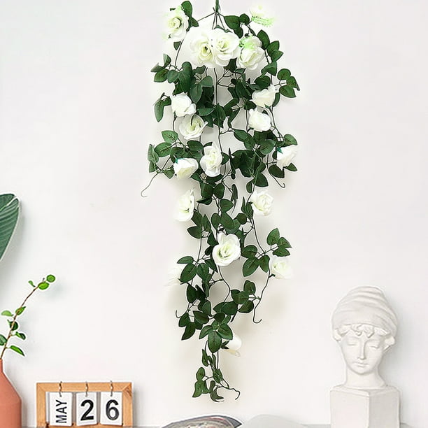 35.4" Artificial Flowers,Hanging Rose Fake Flower,Wall Hanging Faux