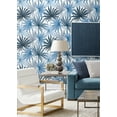 thumbnail image 2 of Lillian August Luxe Haven Tropic Palm Toss Peel and Stick Wallpaper 20.5 in W x 18 ft. L - Blue Seas, 2 of 6