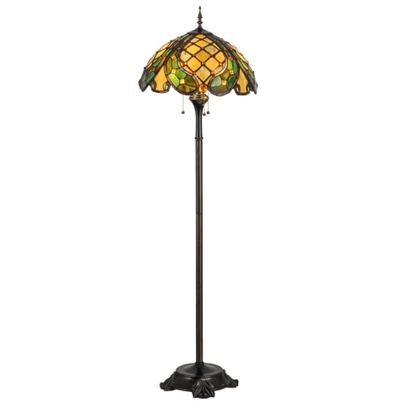 Meyda Tiffany - 139421 - Three Light Floor Lamp - Capolavoro - Antique