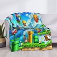 thumbnail image 6 of Lsque Mario Print Flannel Throw Blanket, Ultra-soft Blanket for Bed, Couch, Car, Hypoallergenic Anti-pilling blanket-40"x30", 6 of 8