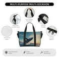 thumbnail image 3 of Travel Duffle Bag Dancing Whale Travel Tote Bags Carry on Luggage Waterproof Weekender Bags with Top Handle Adjustable Shoulde Strap for Travel Gym, 3 of 5
