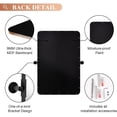 thumbnail image 6 of MOON MIRROR 24"x36" Matte Black Pivot Mirror for Bathroom, Metal Frame Bathroom Mirrors for Wall，Rectangle Titling Vanity Wall Mirror with Rounded Corner Hangs Vertical(Overall 28.33" x 36"), 6 of 9