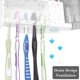 thumbnail image 3 of 5 Slots Wall Mount Toothbrush Holder with Cover for Shower, Plastic Multifunctional Toothpaste Toothbrush Organizer, 3 of 5