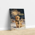 thumbnail image 3 of Golden Retriever Happy New Year 2026 with Fireworks on New Year's Eve Vertical Matte Canvas Poster Goldens Dog Lover Gifts Idea Wall Art Home Decor - 12022, 3 of 5