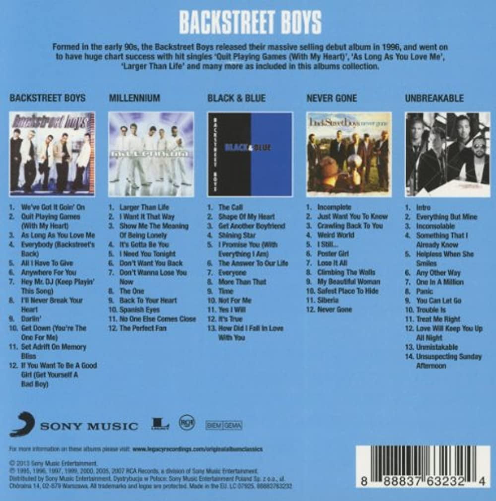 Backstreet Boys, CD, Original Album Classics, Music & Performance