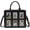 Black, variant on Six-Grid Cat Pattern Bag, 3-Way Crossbody Shoulder Top Handle Purse, Embroidered Lightweight Handbag with Pockets for Women