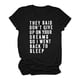 thumbnail image 2 of Pntutb moda mujer cuello redondo camisa camisetas de manga corta camiseta impresión de letras camisa tops blusa Pntutb Pntutb-4479, 2 of 4