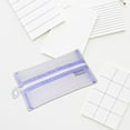 thumbnail image 5 of Yhmxh Pencil Pouch Clear Makeup Bags Nylon Mesh Pen Pouch with Zipper Pencil Case Stationery Storage Bag for Home Office Supplies Cosmetics Travel Accessories (Purple), 5 of 6