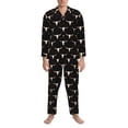 thumbnail image 3 of Lsque Western Cowboy Pattern Long Sleeve Pajama Set for Men - Soft 2-Piece Sleepwear and Loungewear Set with Pockets, Comfy Nightwear-XX-Large, 3 of 7