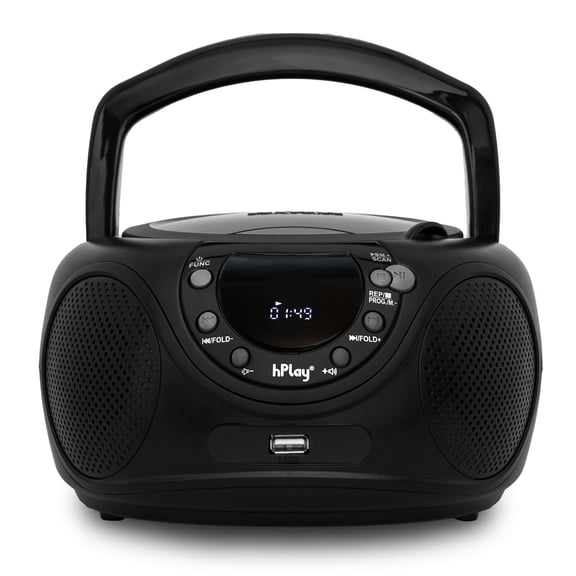 Reproductor de CD portátil hPlay Gummy P16 Boombox negro