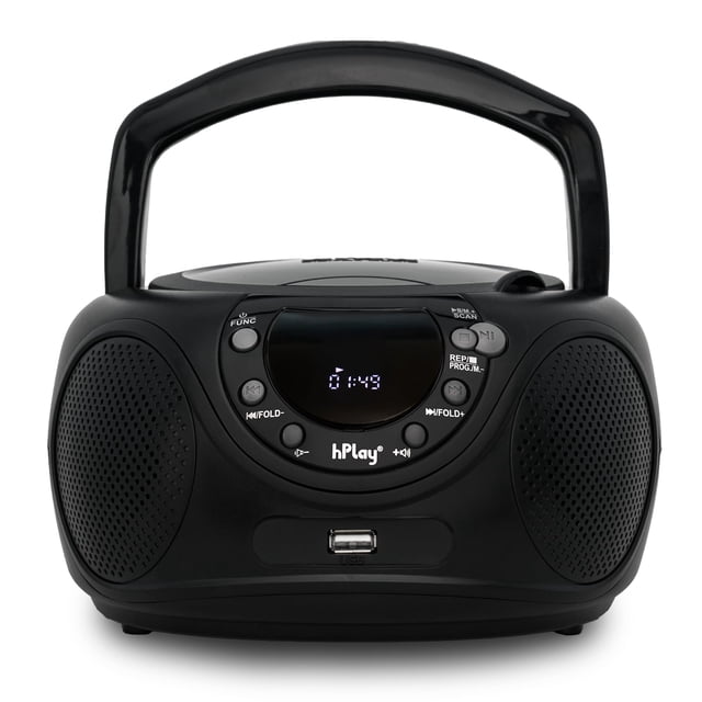 Reproductor de CD portátil hPlay Gummy P16 Boombox negro